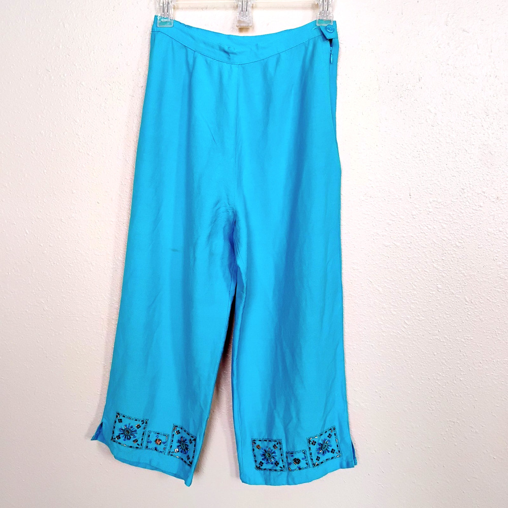 Vintage Kaktus Cropped Pants  Linen Blend  Size S
